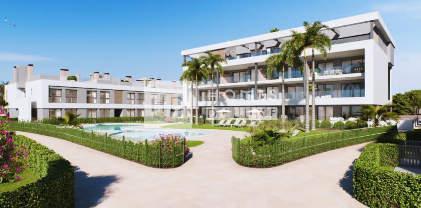 Bent u op zoek naar luxe appartementen te koop in Los Alcázares? In Santa Rosalía Lake & Life Resort ontdekt u een ongelooflijk privé paradijs aan de Costa Cálida